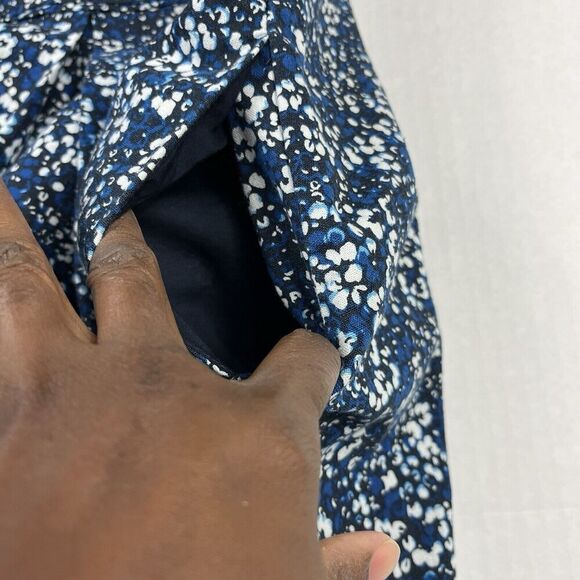 GAP Womens Fit And Flare Dress Floral Sleeveless Preppy Back Zip Work Size 8 - Picture 10 of 12